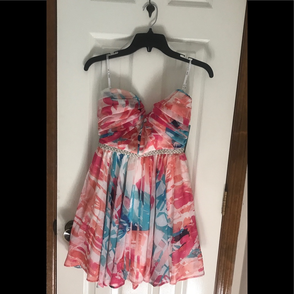 Short Multi-colored Prom Dress