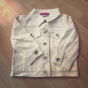 Hanna Andersson white denim jacket 80