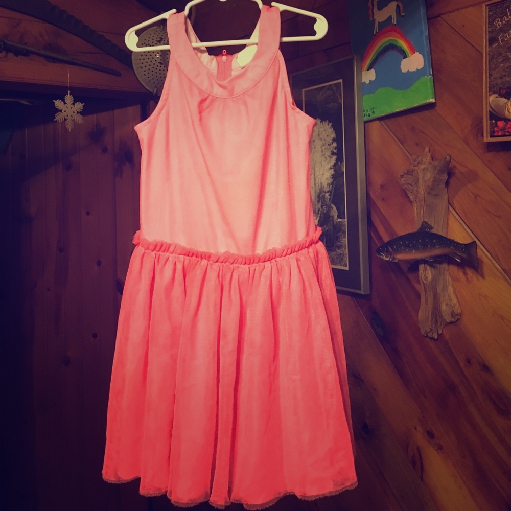 Flowy & fun girls Coral dress size7 Crazy8