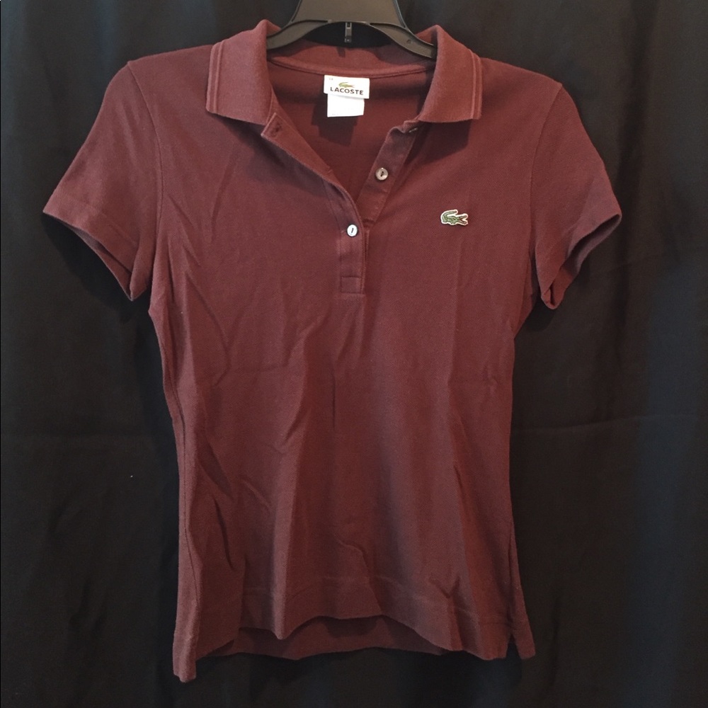 EUC Lacoste brown polo
