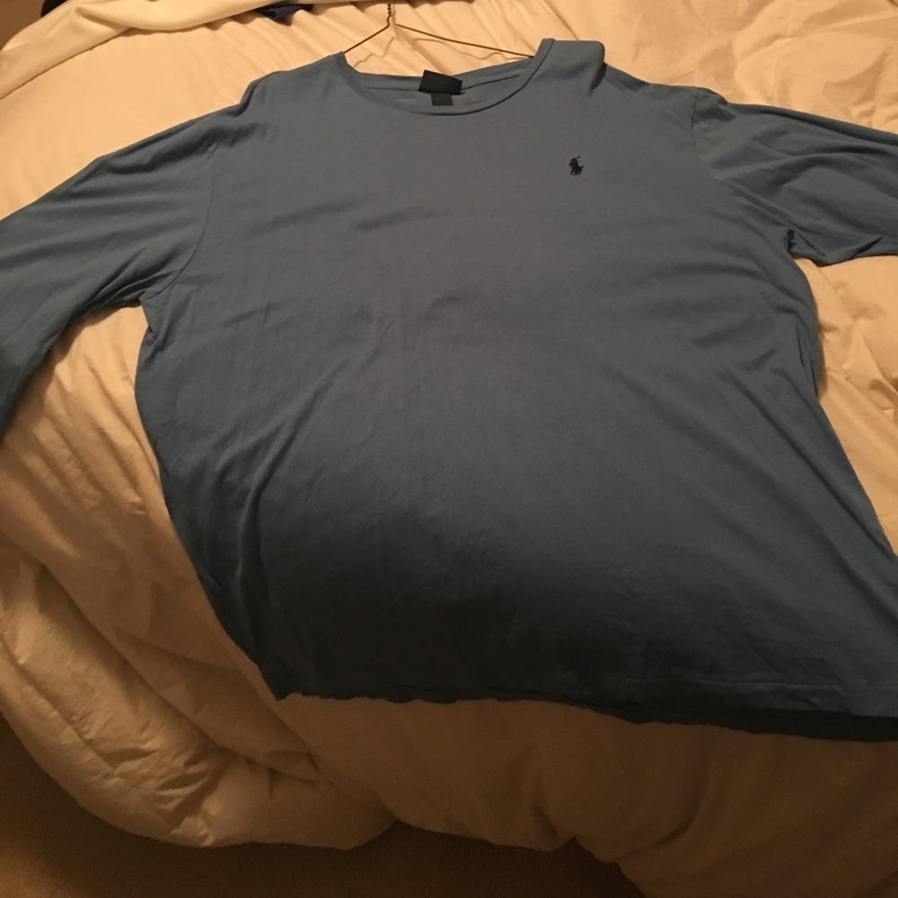 Blue, long sleeve Polo