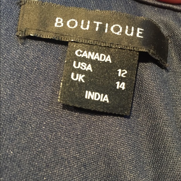 Boutique sequin blue dress with cowl back - Picture 3 of 6