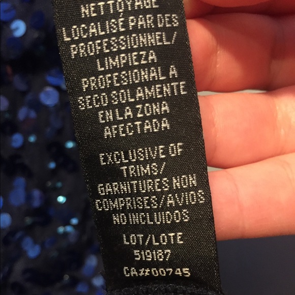 Boutique sequin blue dress with cowl back - Picture 5 of 6