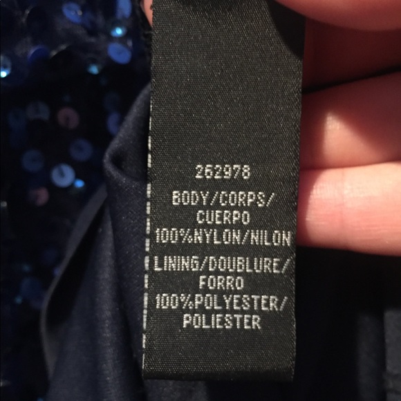 Boutique sequin blue dress with cowl back - Picture 6 of 6