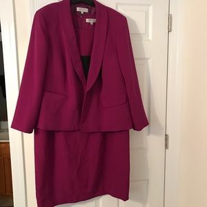 Kasper, Purple and Black Dress Suit, Size 22W