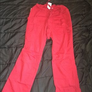Koi cargo scrub pants red size small tall