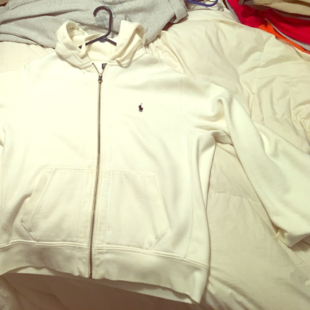 Cream Polo sweatshirt