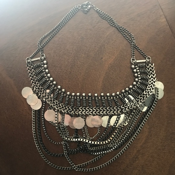 H M Jewelry Large Silver Ornate Chain Necklace Poshmark