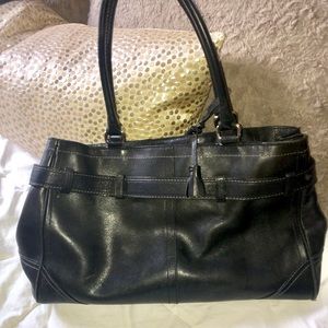 Black Leather Coach Bag