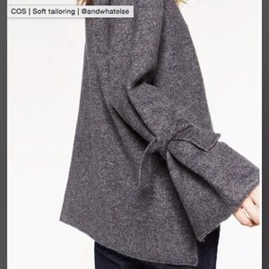 Zara knit Cuff tie sweater