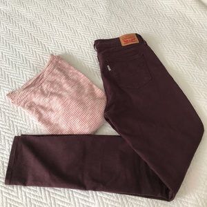 Levi's 711 Skinny Jean - Maroon