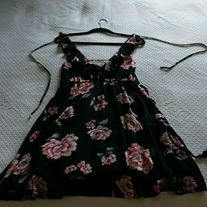 Black floral dress