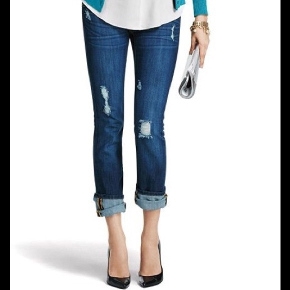 CAbi Denim - CAbi NWOT Dark Destruction Boyfriend Jean size 8