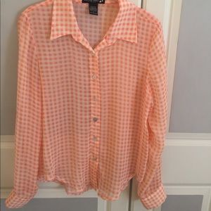 Sheer Button Down Blouse