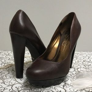 Jessica Simpson Brown Platform Heels