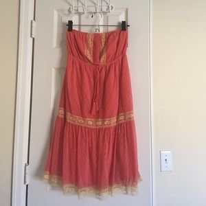 Country style strapless dress