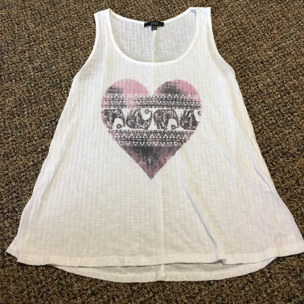 Heart elephant tank top.