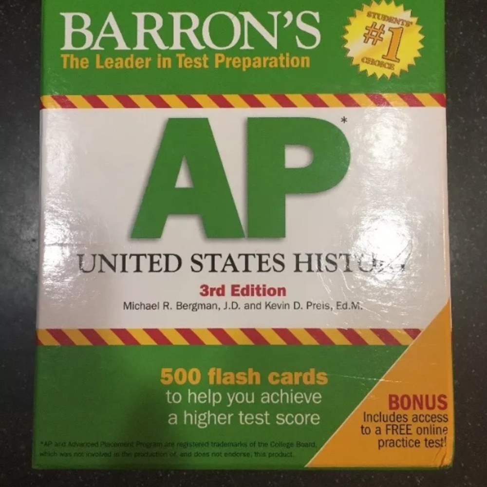 BARRONS AP UNITED STATES FLASH CARDS