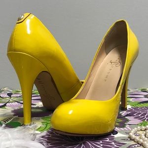 Ivanka Trump Yellow Patent Leather Heels