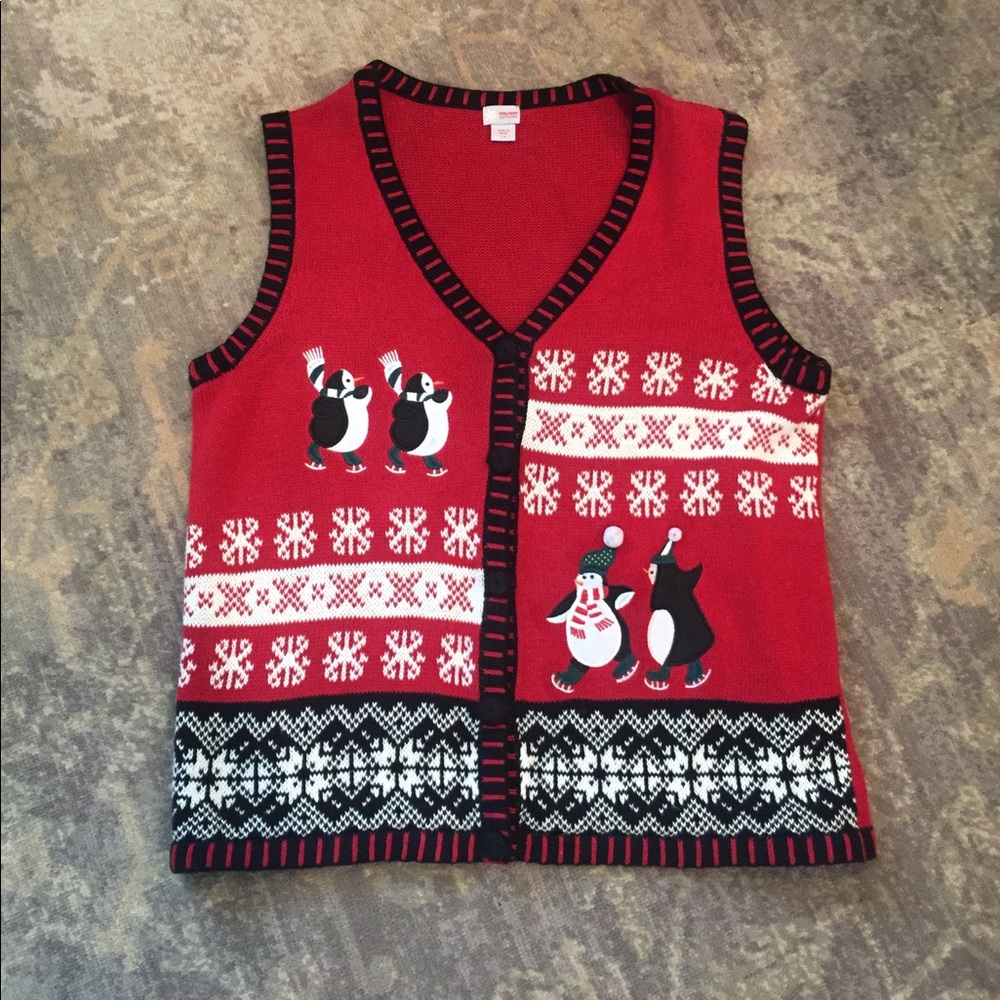 Penguin Christmas Holiday Sweater Vest