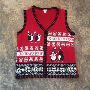 Penguin Christmas Holiday Sweater Vest