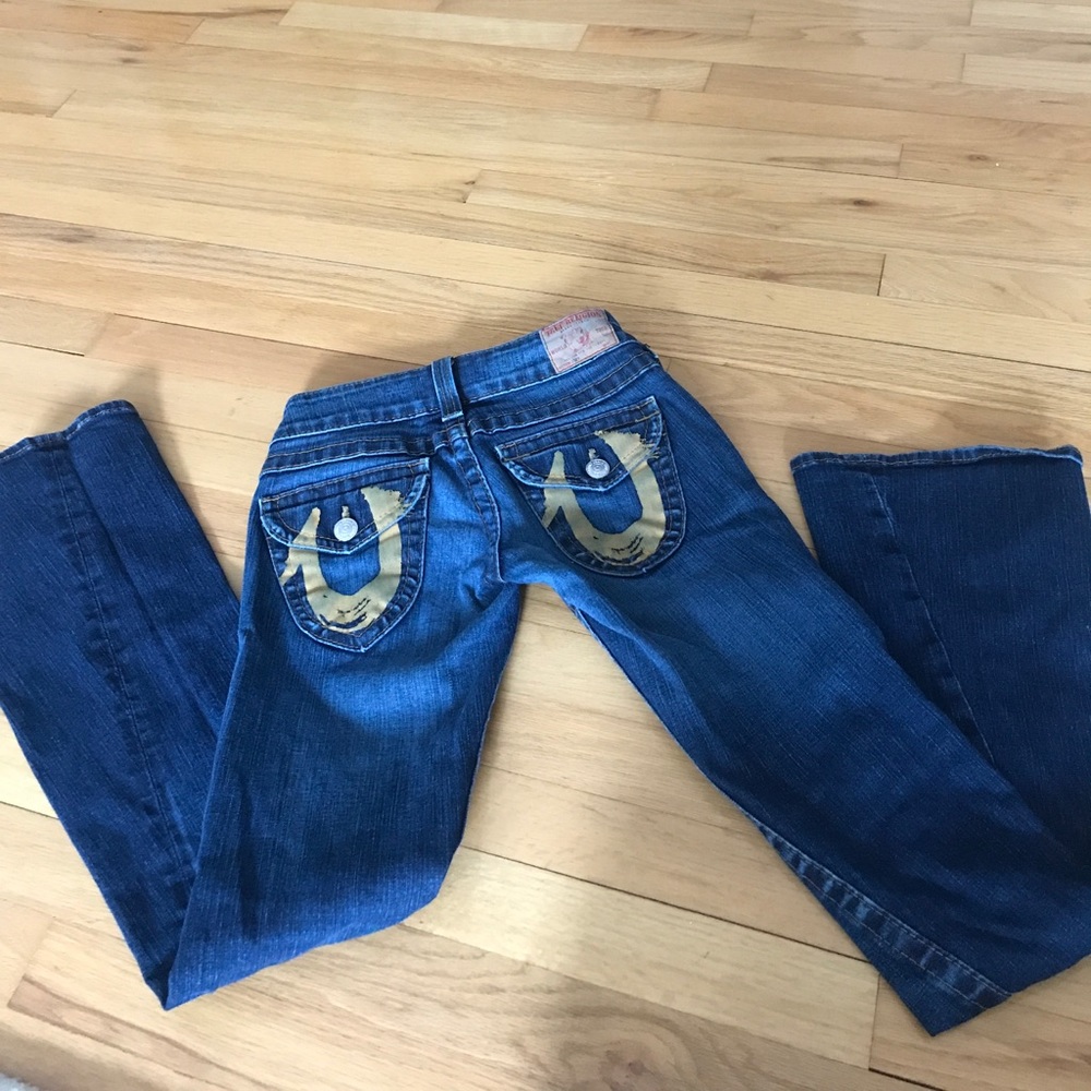 True religion size 25  "joey" flare blue jeans