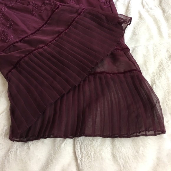 Floor length size small burgundy sheer dress/slip - Picture 5 of 5