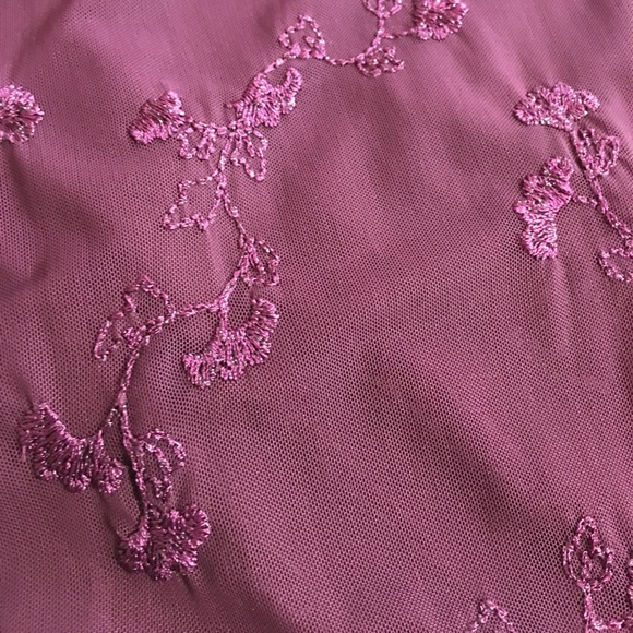 Floor length size small burgundy sheer dress/slip - Picture 2 of 5