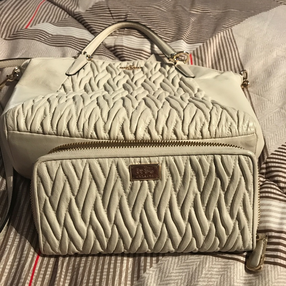 Authentic Coach bag and matching wallet