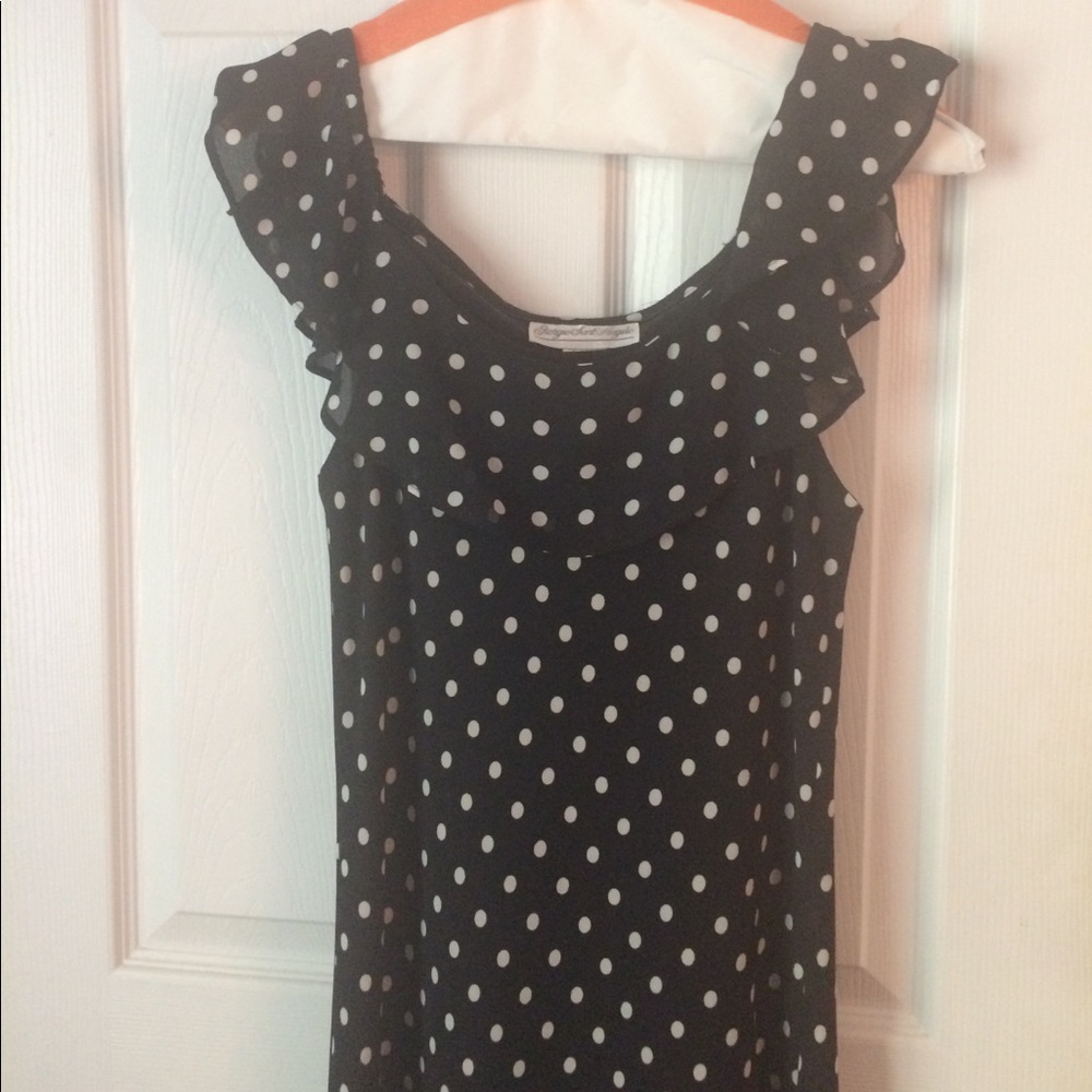 Giorgio Sant Angelo Black Polka Dot dress