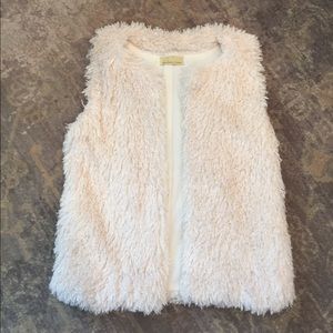 I'll Fly Away Cream Faux Fur Vest