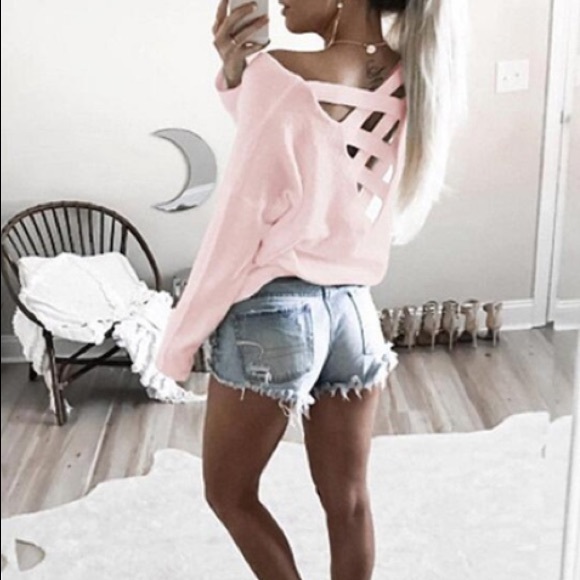 Cross-back long sleeve tee! - Picture 2 of 6