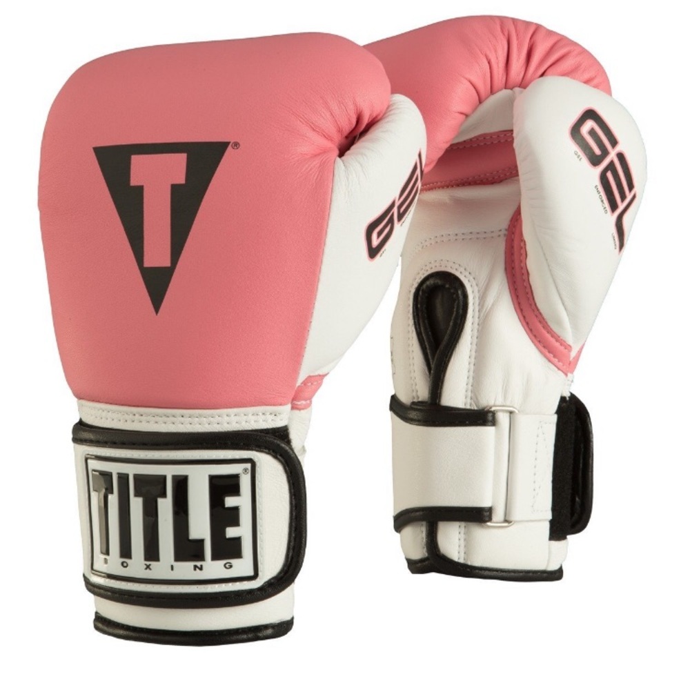 SOLD Pink Title Boxing Gel Gloves