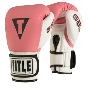 SOLD Pink Title Boxing Gel Gloves