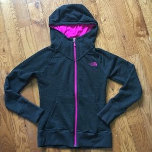 North face zip up hoodie