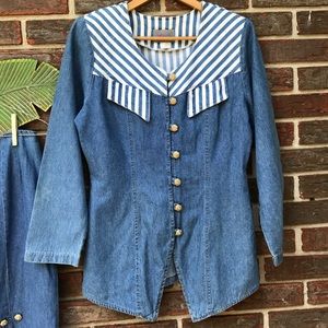 80's denim skirt set 80's denim skirt set