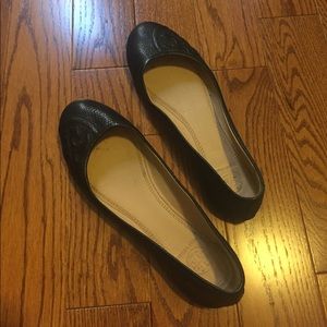 Tory Burch Black Flats