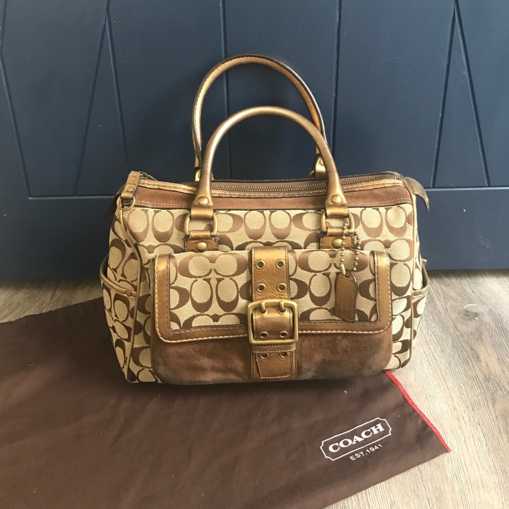 Limited edition ✨vintage ✨ RARE gold bronze coach purse