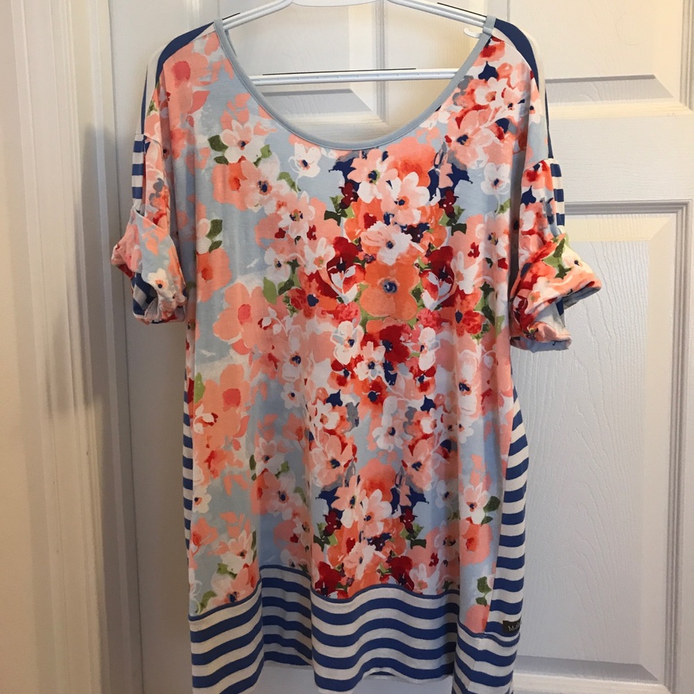 Matilda Jane Floral and Striped Top