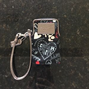 Coach poppy wristlet
