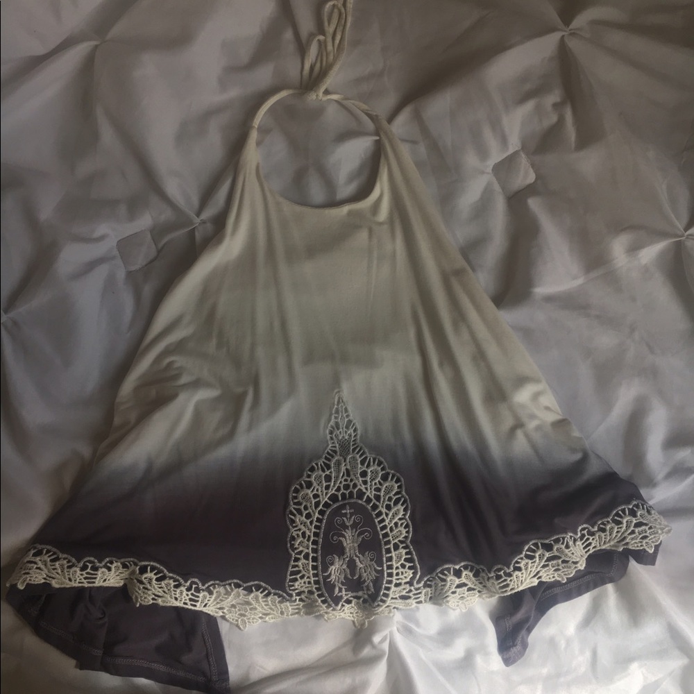 ombré halter neck