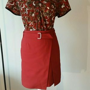 $ SALE WHBM Burnt orange tulip skirt