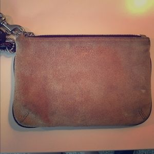 Coach suede wristlet