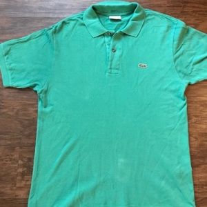 Lacoste Polo: Green, Size 4, Medium