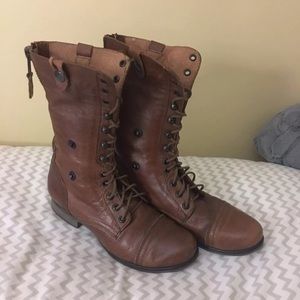 Steve Madden Brown Combat Boots