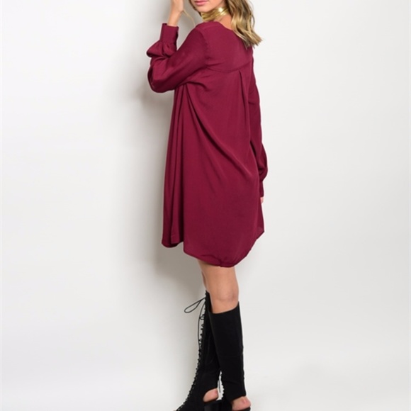 VALENTINES DAY Burgundy Dress - Picture 3 of 4