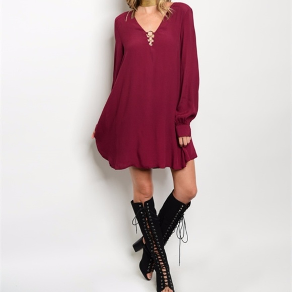 . Dresses & Skirts - VALENTINES DAY Burgundy Dress