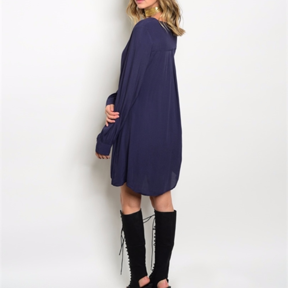 Navy Blue tunic dress - Picture 3 of 4