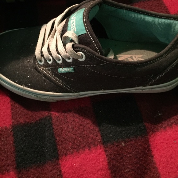 Women's gray, white, & teal vans - Picture 3 of 4