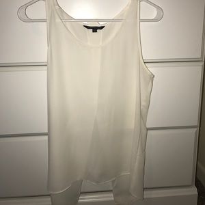 White open back tank top